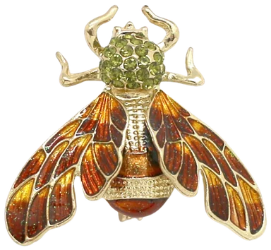 Amber Bee Broche