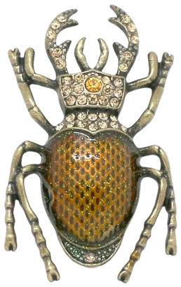 Emerald Beetle Broche
