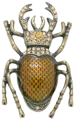 Emerald Beetle Broche