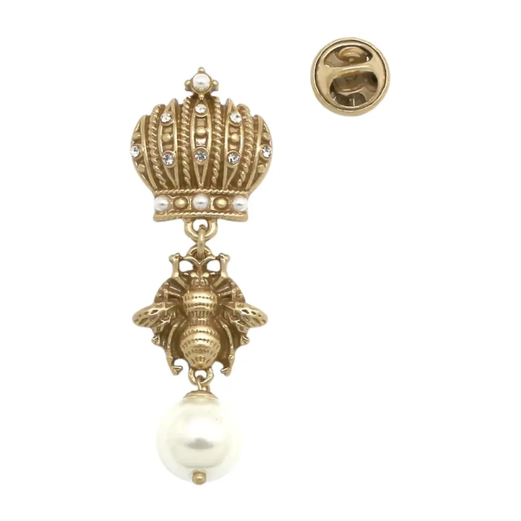 Crown Bee Broche