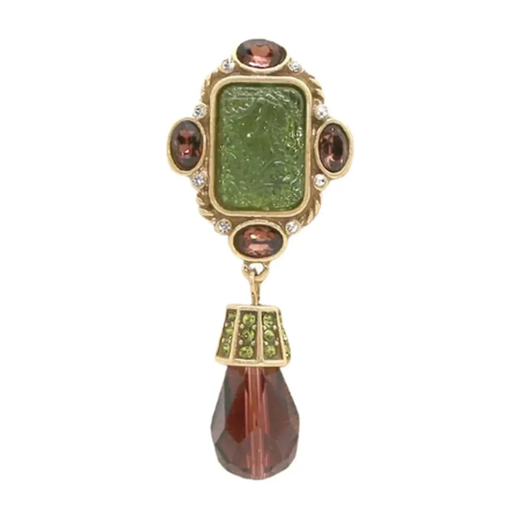 Jade Drop Broche