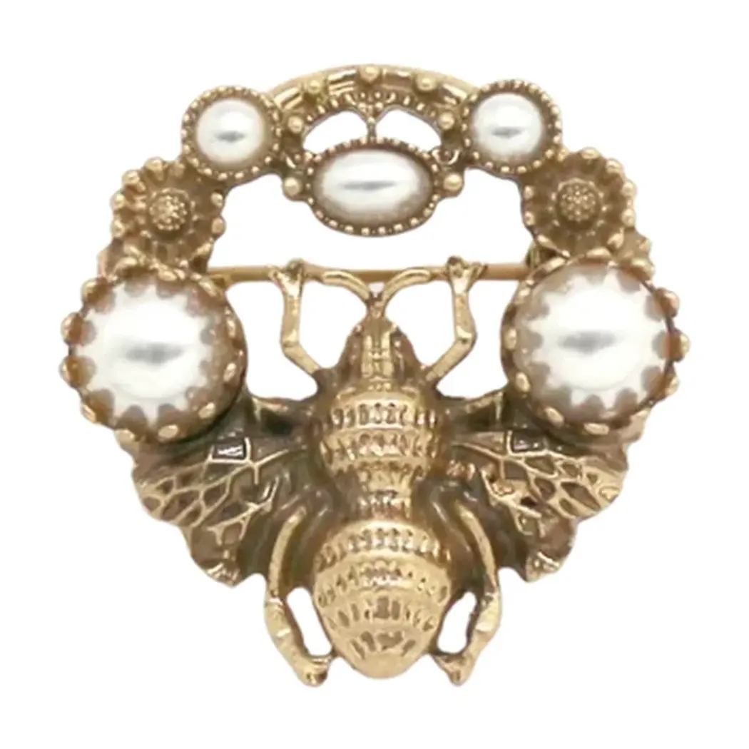 Pearl Bee Broche