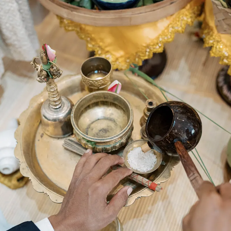 Ceremonia de bendición en Bali