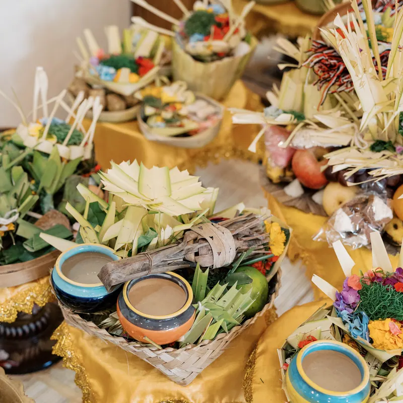 Ceremonia de bendición en Bali